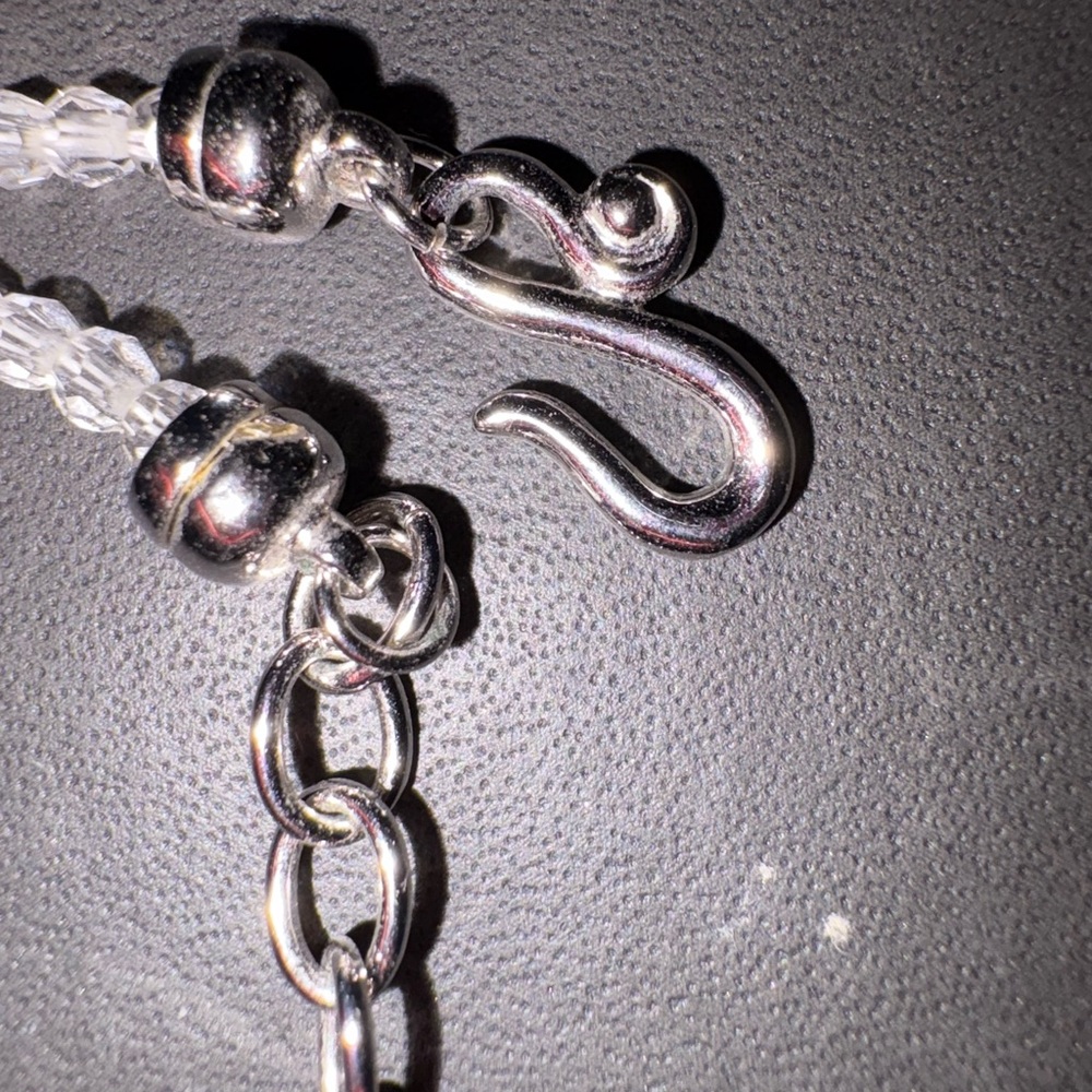 Swarovski Silver Crystal Drop Necklace - Picture 5 of 5